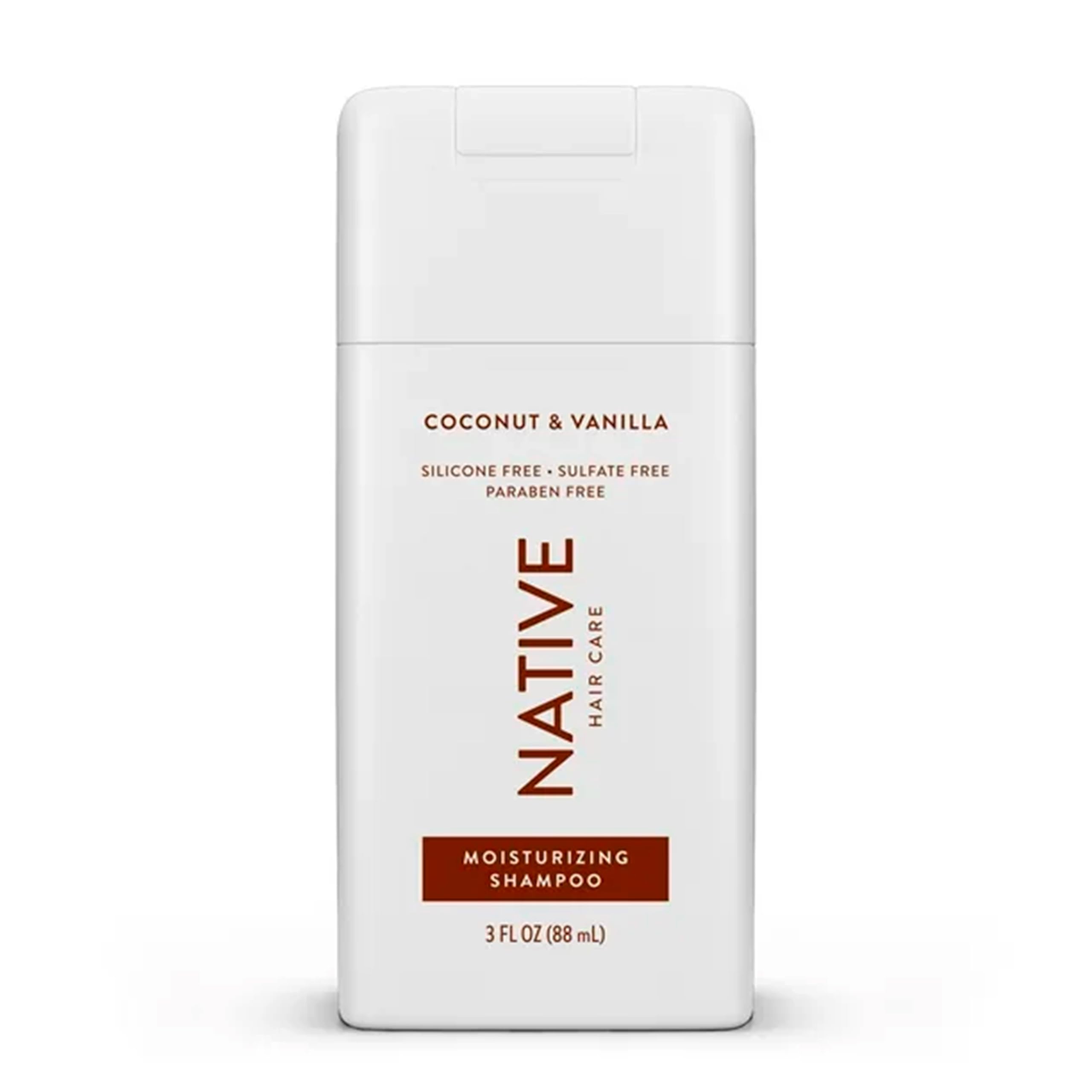 Native Coconut & Vanilla Mini Shampoo storage idea in gym bag