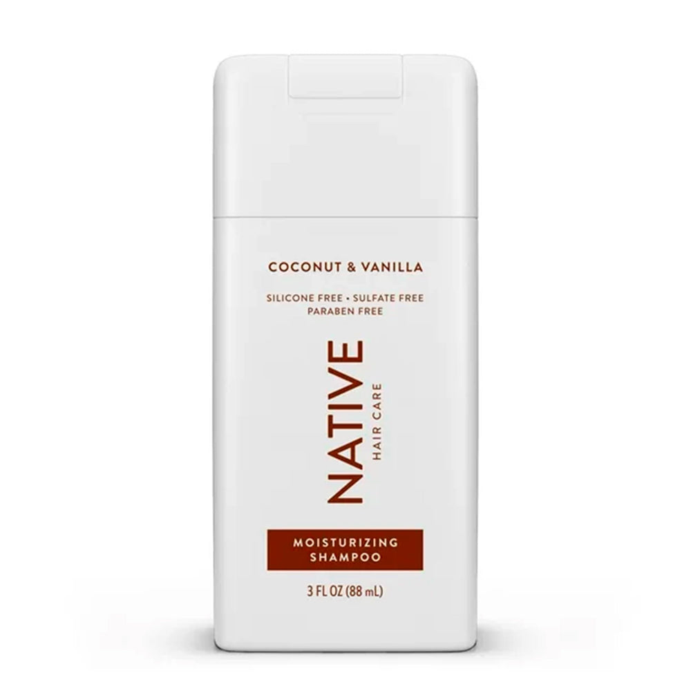 Native Coconut & Vanilla Mini Shampoo storage idea in gym bag