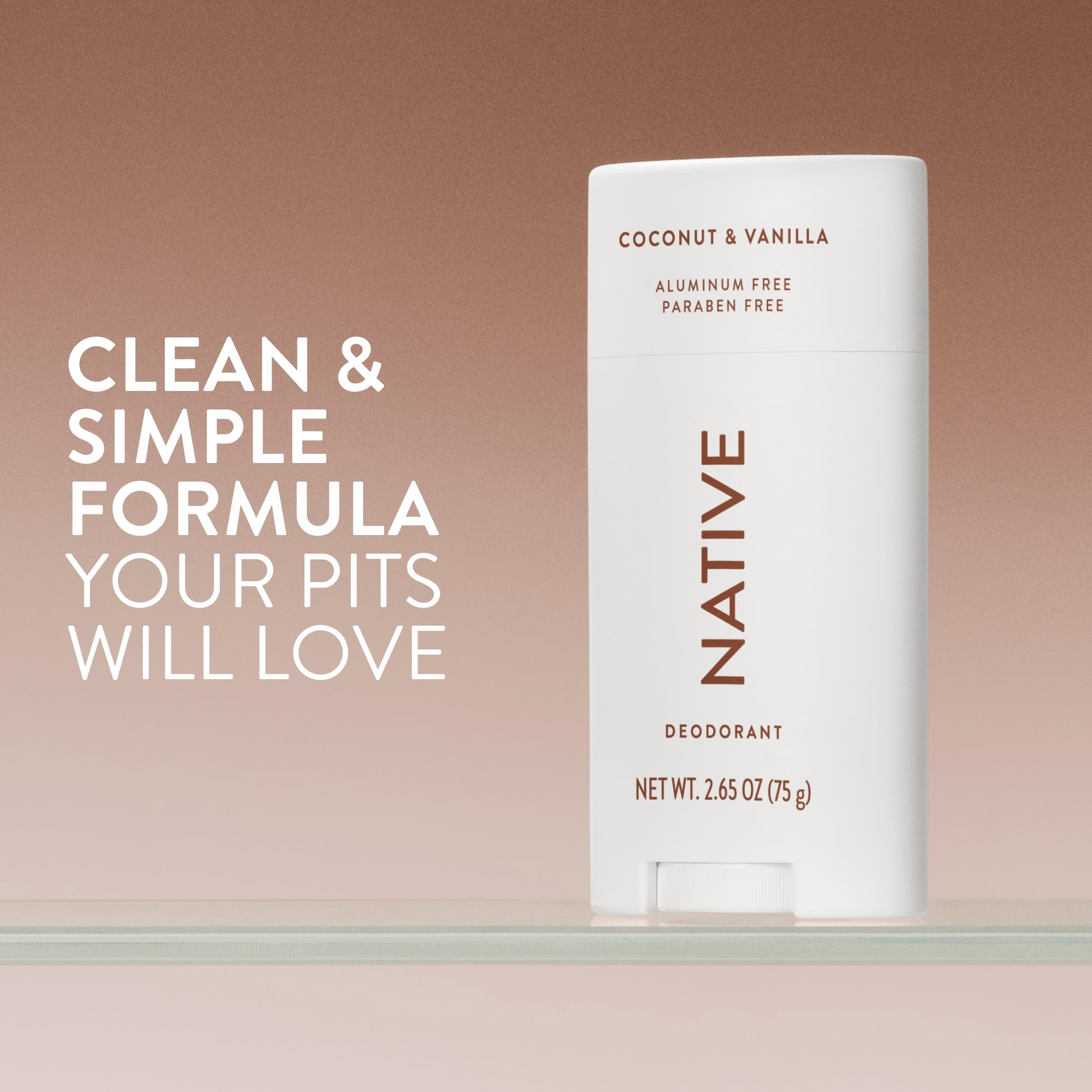 Native open stick revealing smooth texture for easy application