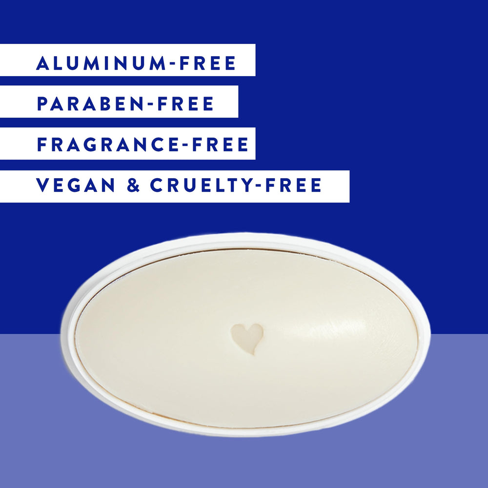Native aluminum-free packaging highlights clean, skin-friendly formula.