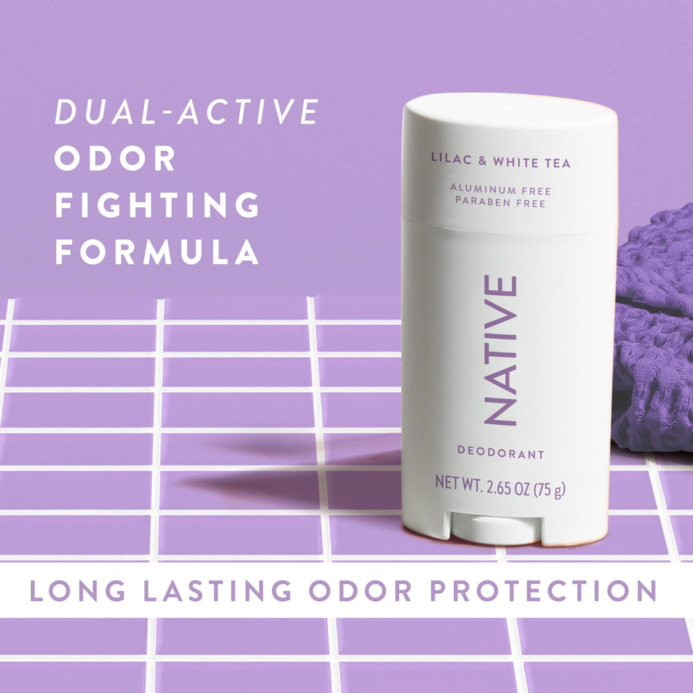 Native coconut oil and shea butter imagery suggesting moisturizing comfort.