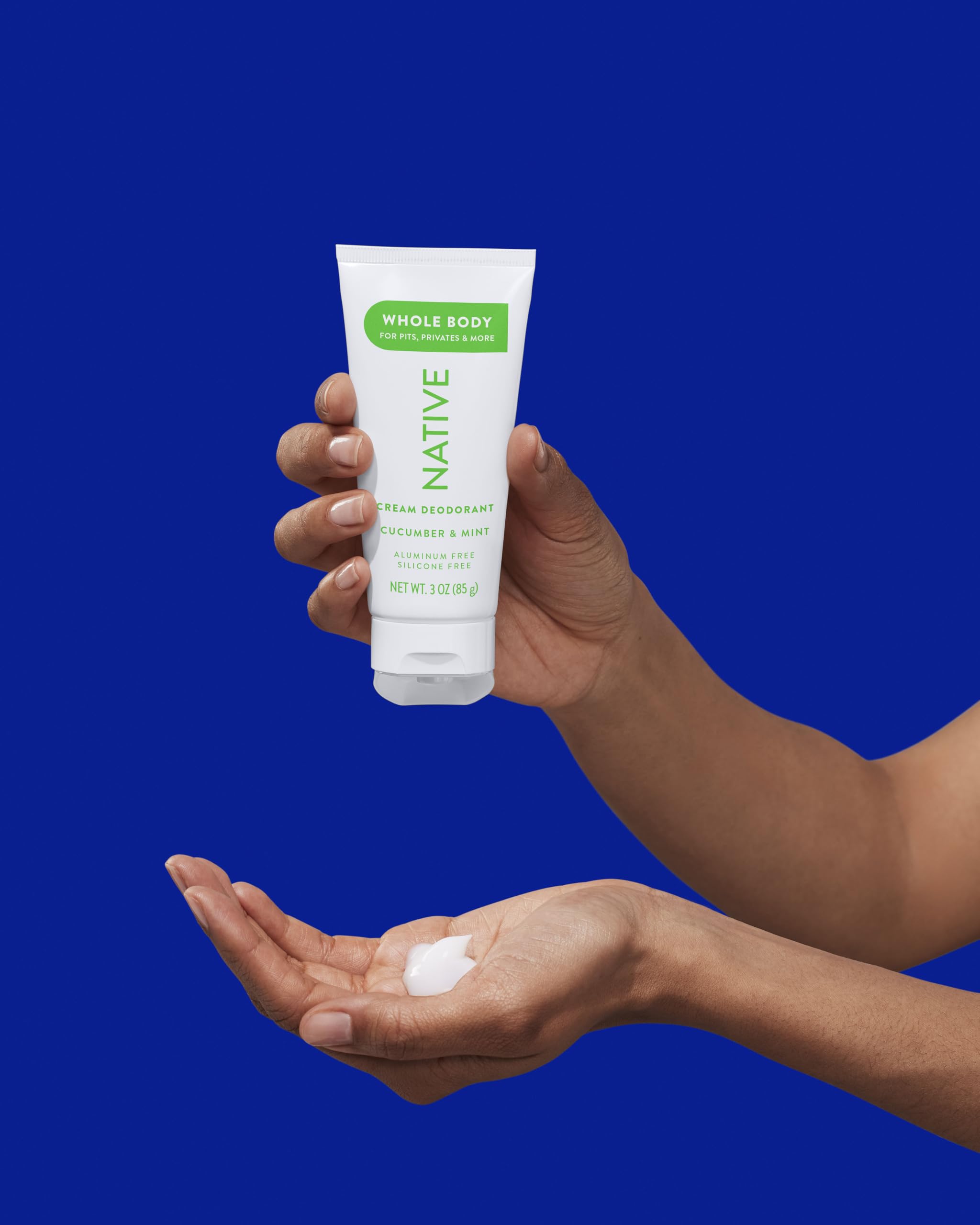 Native packaging highlights aluminum-free formula and clean design