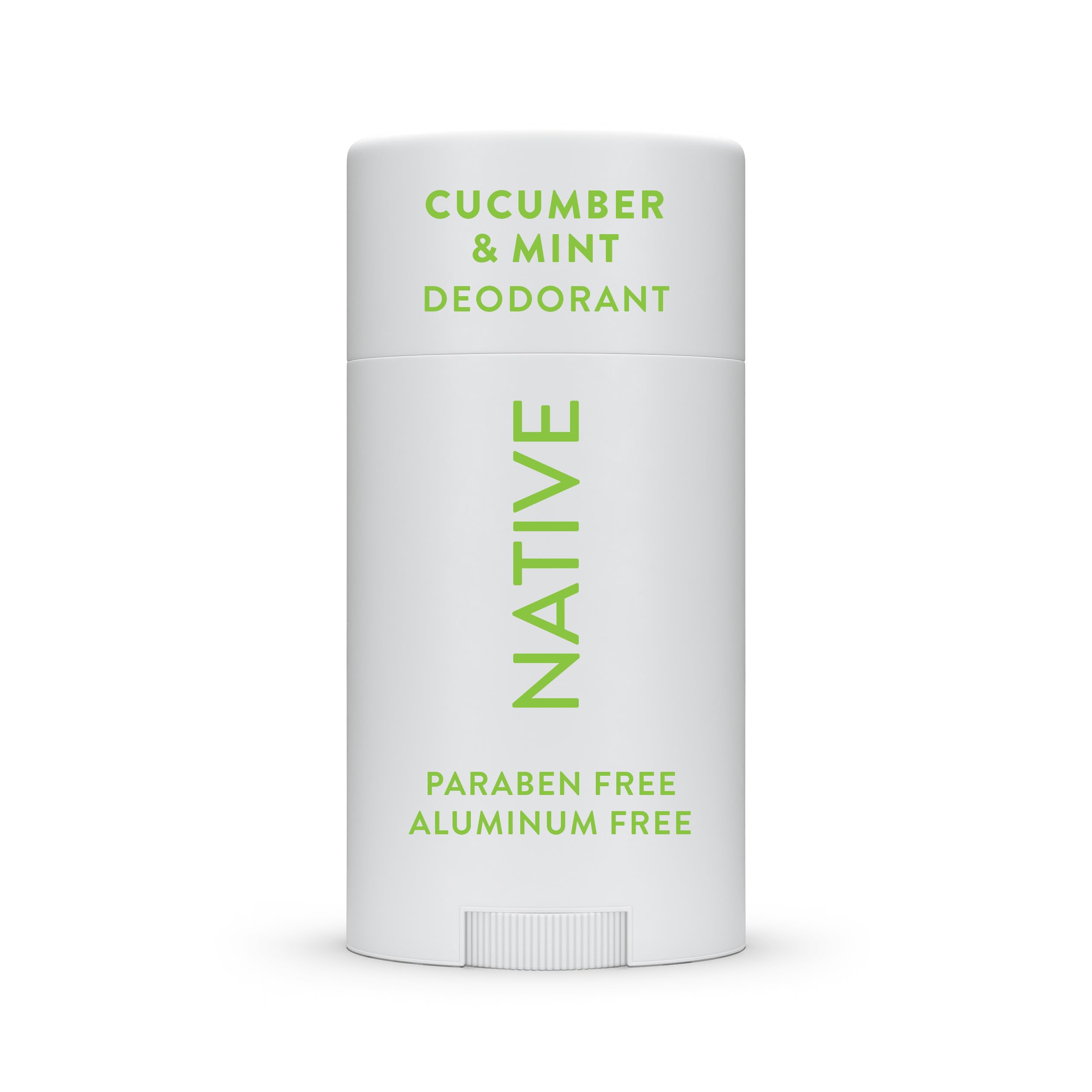 Native deodorant cucumber-mint application shows cooling sensation and fresh scent