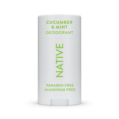 Native deodorant cucumber-mint application shows cooling sensation and fresh scent