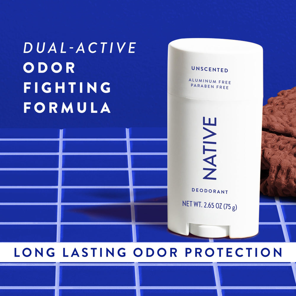 Native fragrance-free stick positioned for everyday wear.
