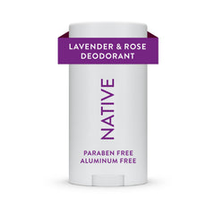 Native Lavender Rose packaging shows aluminum-free deodorant for daily freshness