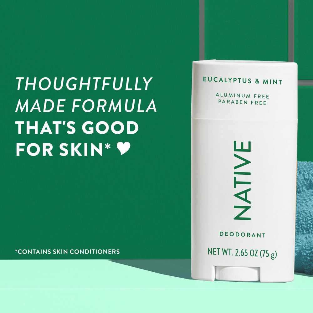 Native Deodorant spa-scent scene evokes relaxing eucalyptus mint experience