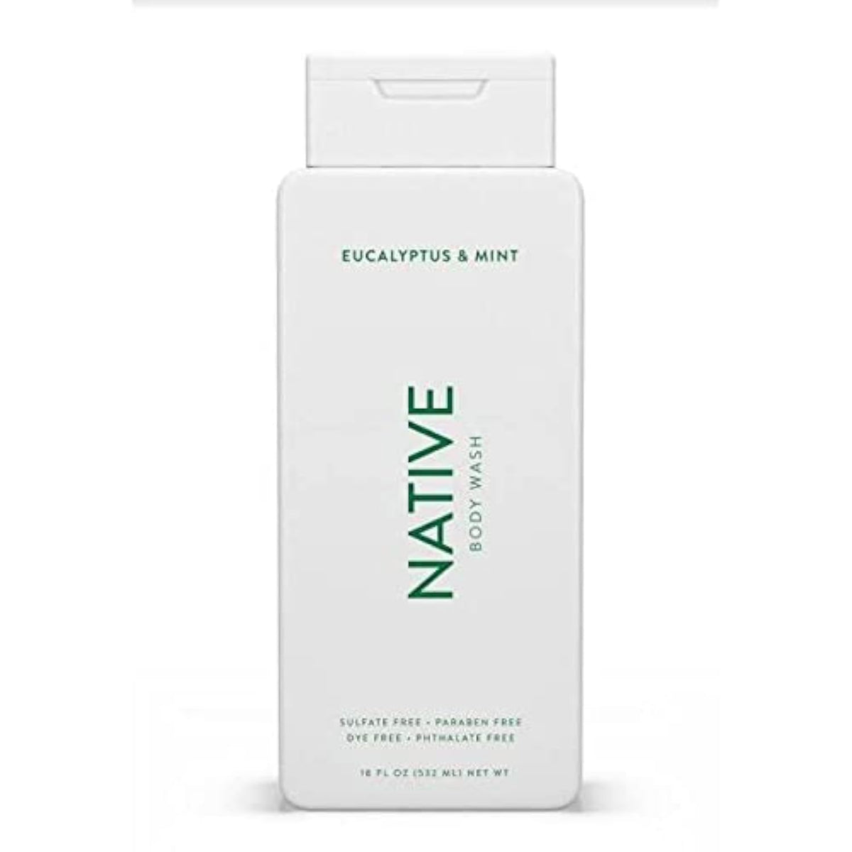Native Eucalyptus Mint body wash bottle ready for a refreshing shower.
