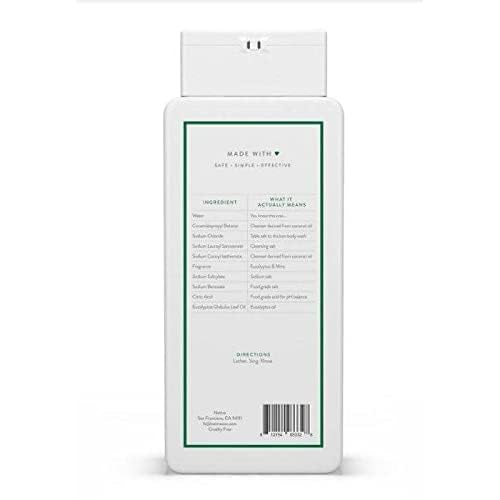 Native Eucalyptus Mint body wash foam for cooling, energizing showers.
