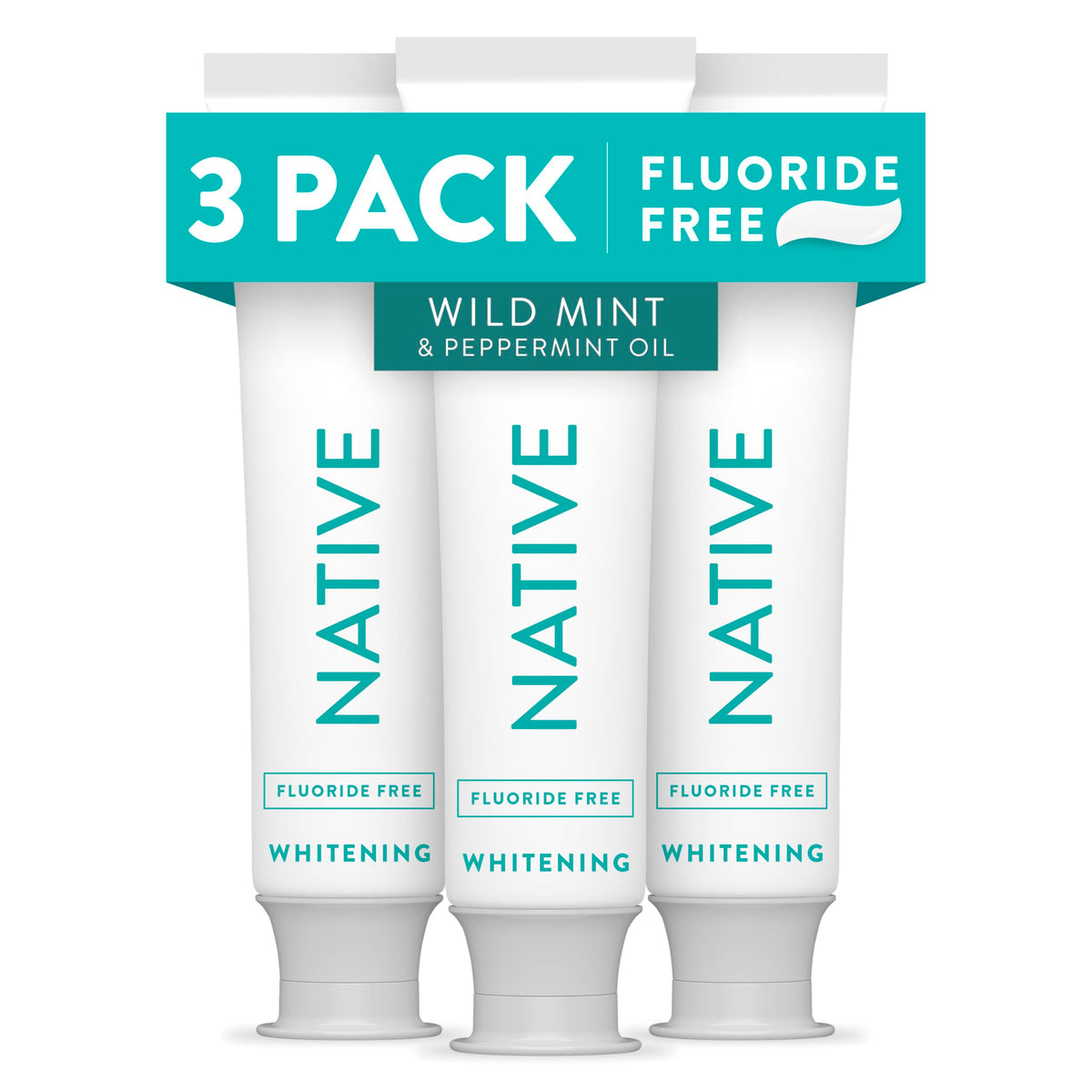 Native front pack view showing three tubes and clear ingredient benefits