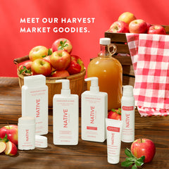 Native Honey Crisp & Cider conditioner top view emphasizes strengthening care for hair.