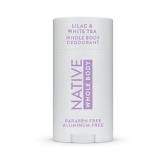 Native Lilac Tea deodorant stick front view — unisex design for everyday odor protection.