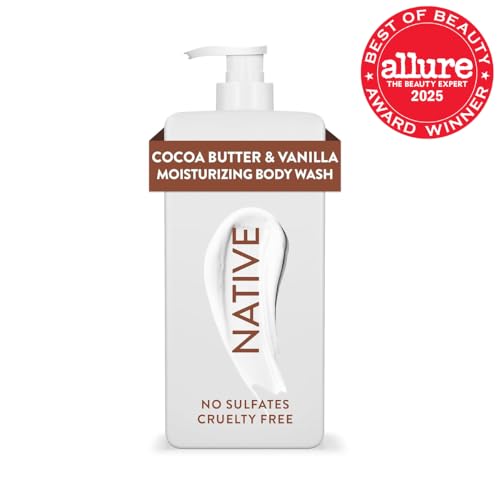 Native Moisturizing Body Wash pump-dispensing demonstrates easy, mess-free lather for daily use.