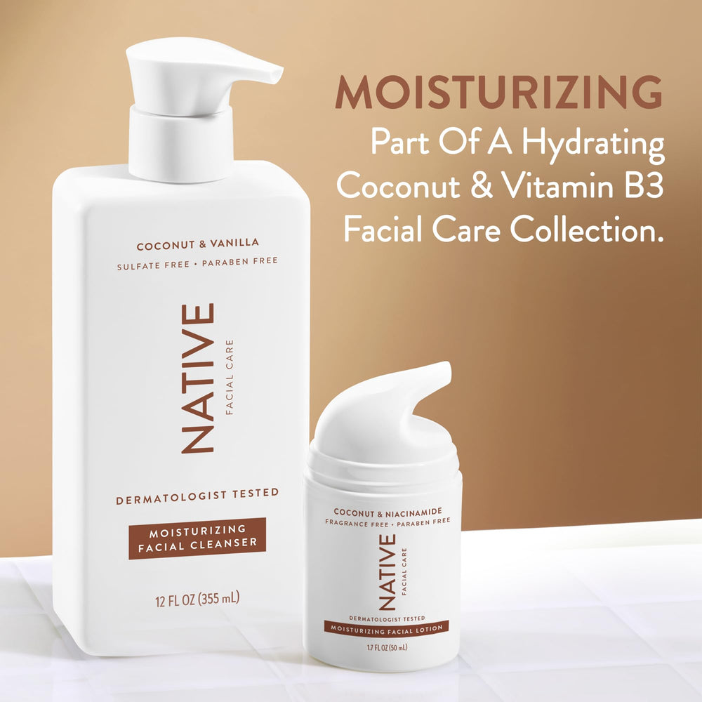 Native Moisturizing Daily Facial Moisturizer routine application demonstrating even coverage