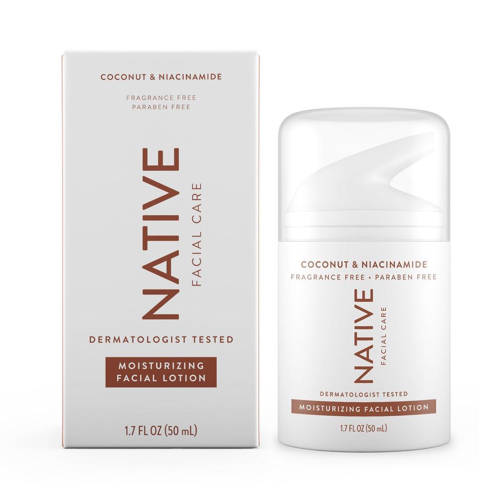 Native Moisturizing Daily Facial Moisturizer bottle front view delivering lightweight hydration for daily use