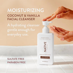Native Moisturizing Face Wash foam-lather highlights lightweight, refreshing cleansing