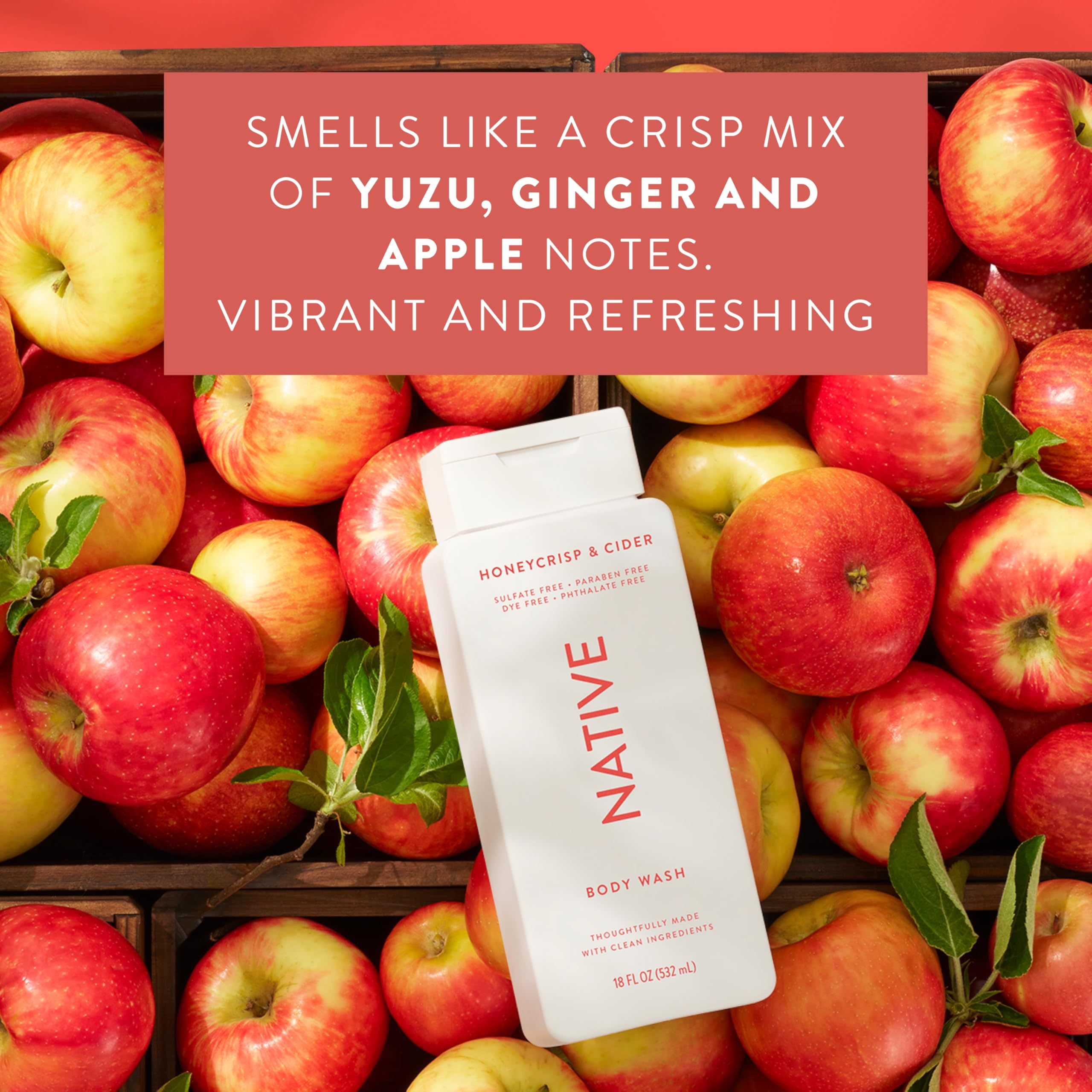 Native Honey Crisp & Cider products showcase natural ingredients and clean formula.