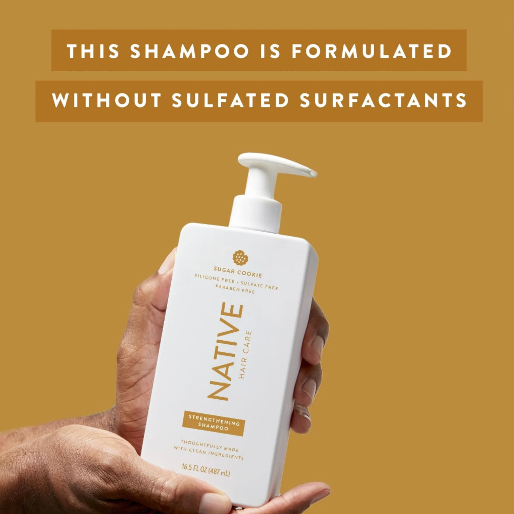 Native paraben-free dye-free sulfates-free badge signaling gentle cleansing