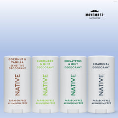 Native Sensitive Deodorant shows no-residue finish for smooth wear.