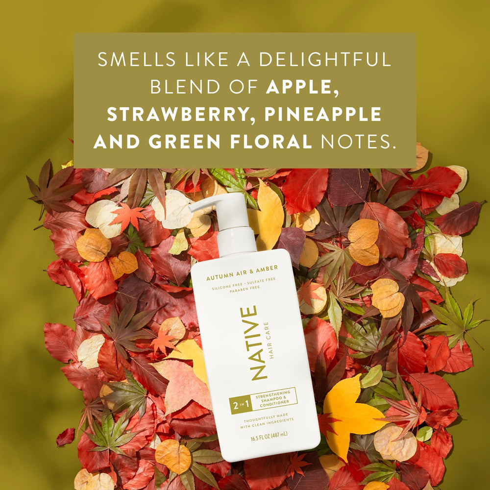 Native shampoo lather action demonstrates gentle cleansing and refreshing aroma.