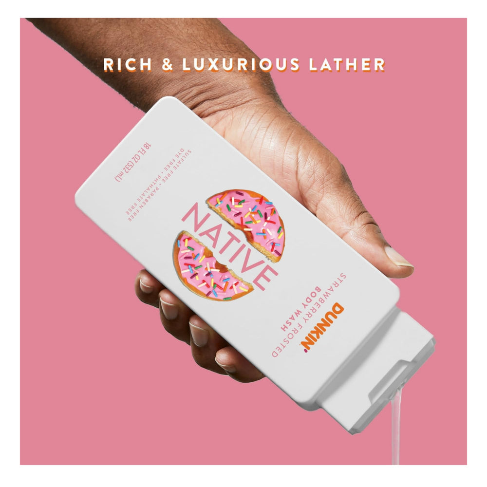 Native shower foam application on skin illustrates an in-shower experience.