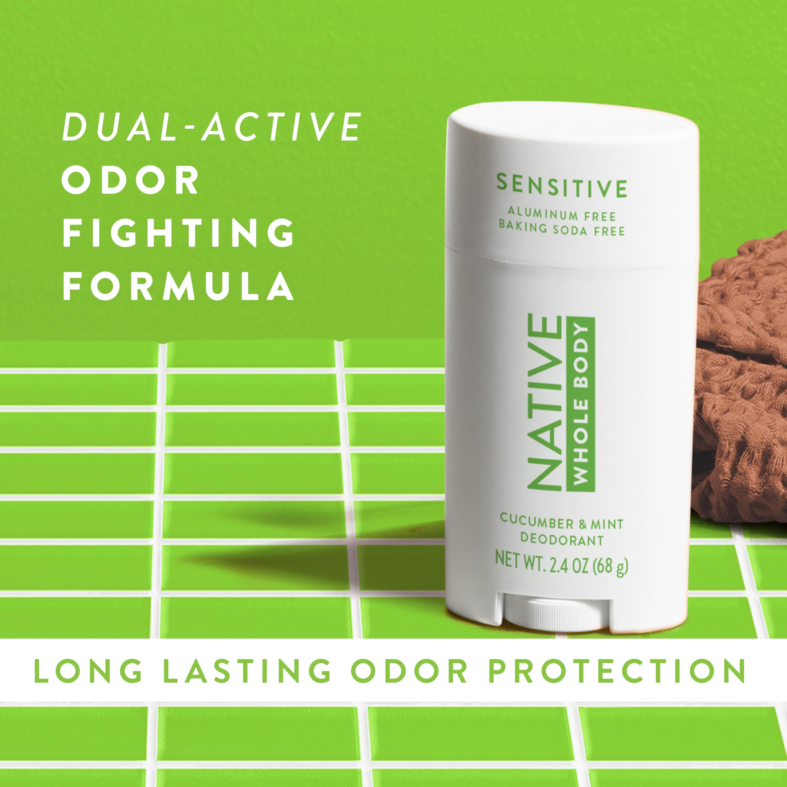 Native skin-conditioning formula nourishes skin during daily use.