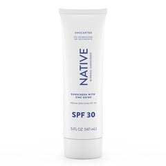 Native Sunscreen SPF 30 application for effective sun protection.