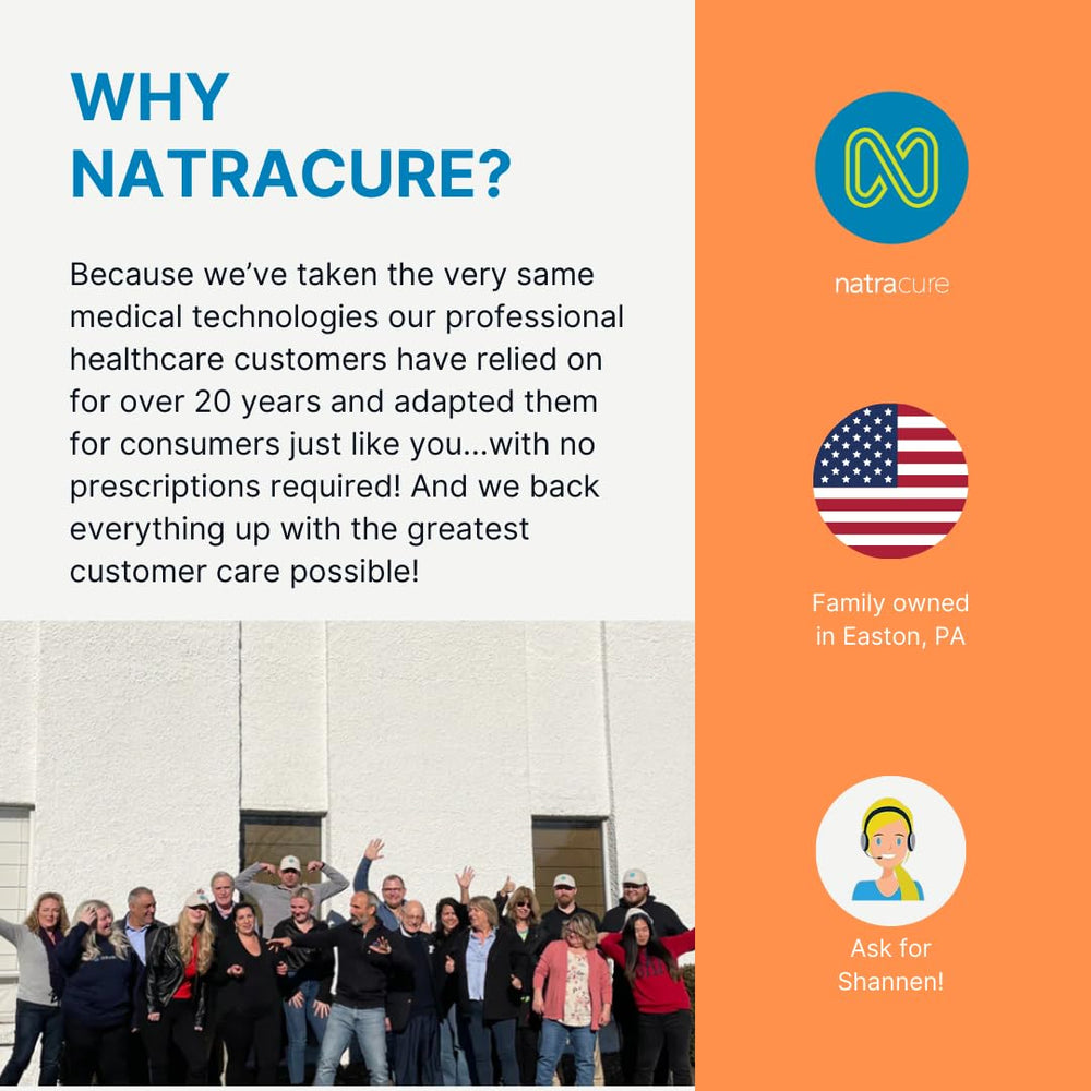 NatraCure family-owned Easton PA packaging badge highlights trusted heritage.