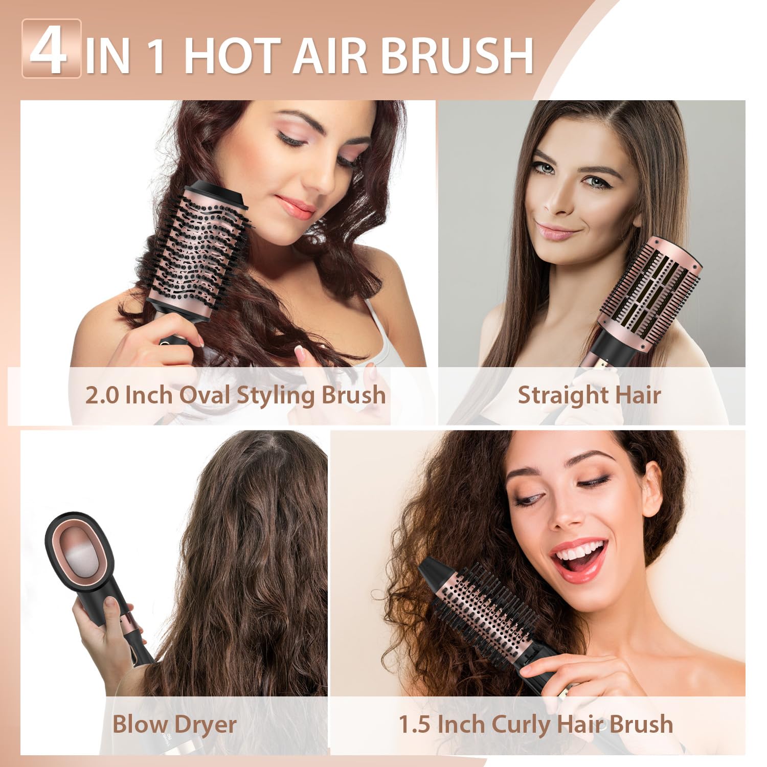 Natrial hair dryer brush volumizing result with lifted roots.