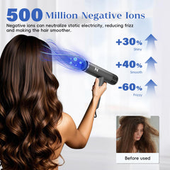 Natrial Ionic Professional Hair Dryer diffuser attached for curly-hair styling
