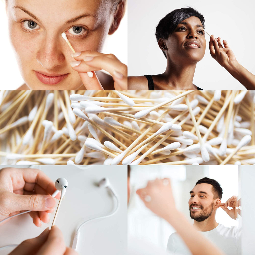 NATULANE ear swabs ideal for travel or pet care with soft cotton tips.