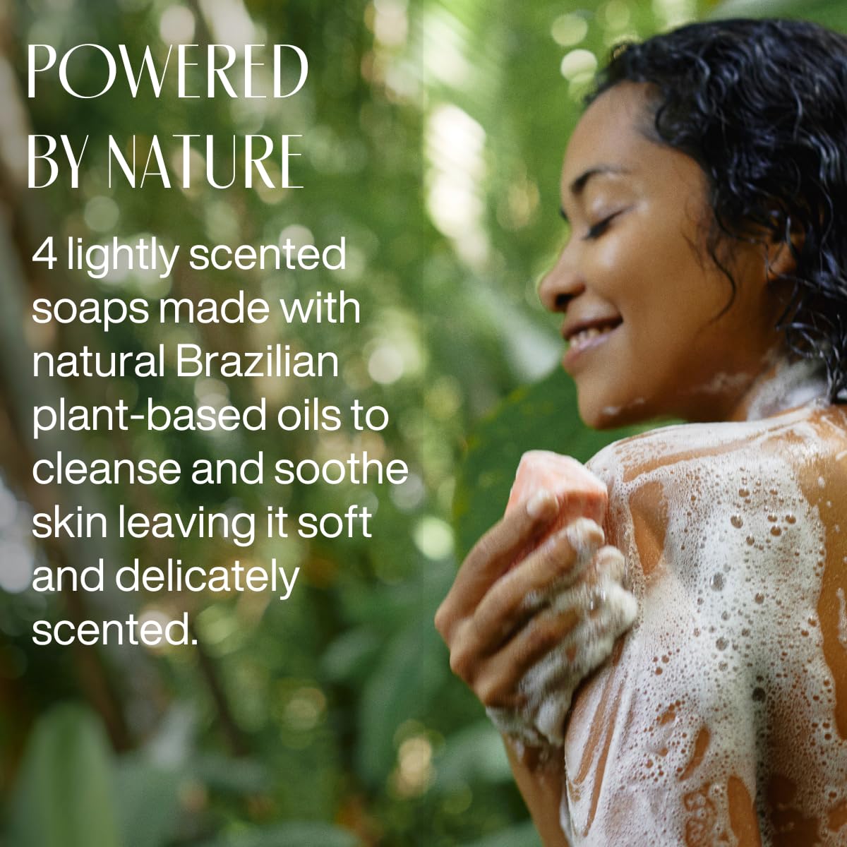 Natura bar soap set fair-trade packaging reinforces Amazonian community support.