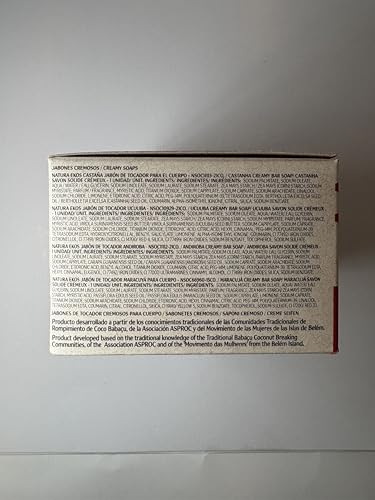 Natura bar soap set pitanga bar closeup featuring vibrant berry scent.