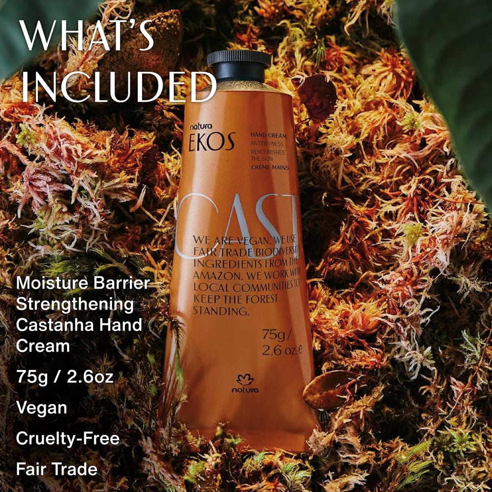 Natura Brazil Nut Hand Cream texture shows quick absorption for busy days.