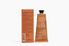Natura Brazil Nut Hand Cream being applied to dry hands demonstrates softening results.
