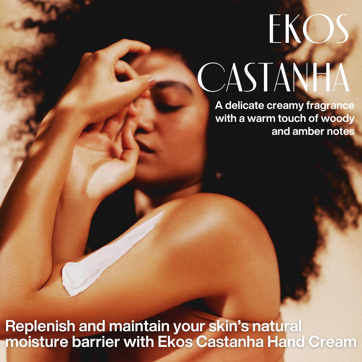 Natura Brazil Nut Hand Cream texture close-up showing creamy, fast-absorbing formula.