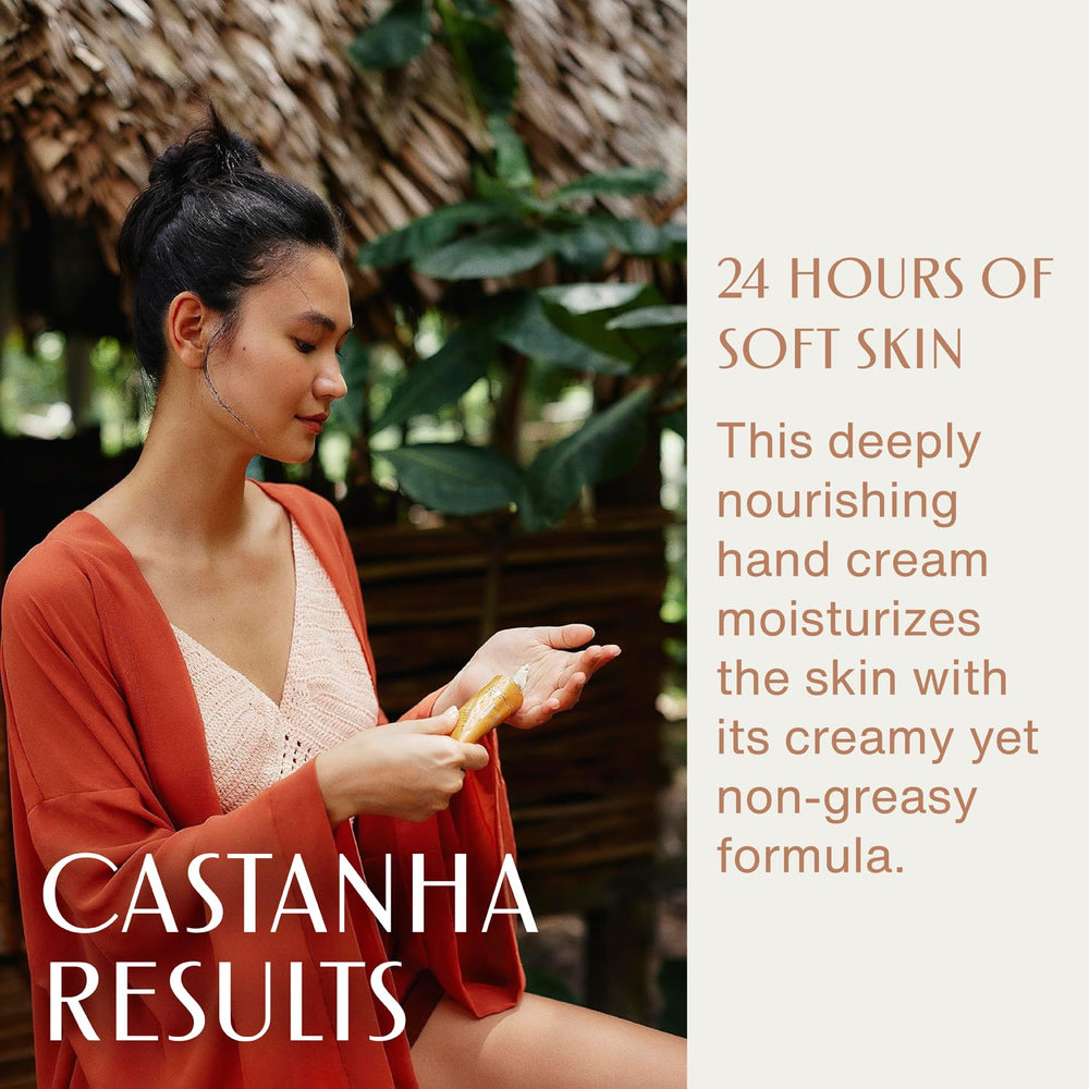 Natura Brazil Nut Hand Cream natural-origin formula emphasizes vegan skincare benefits.