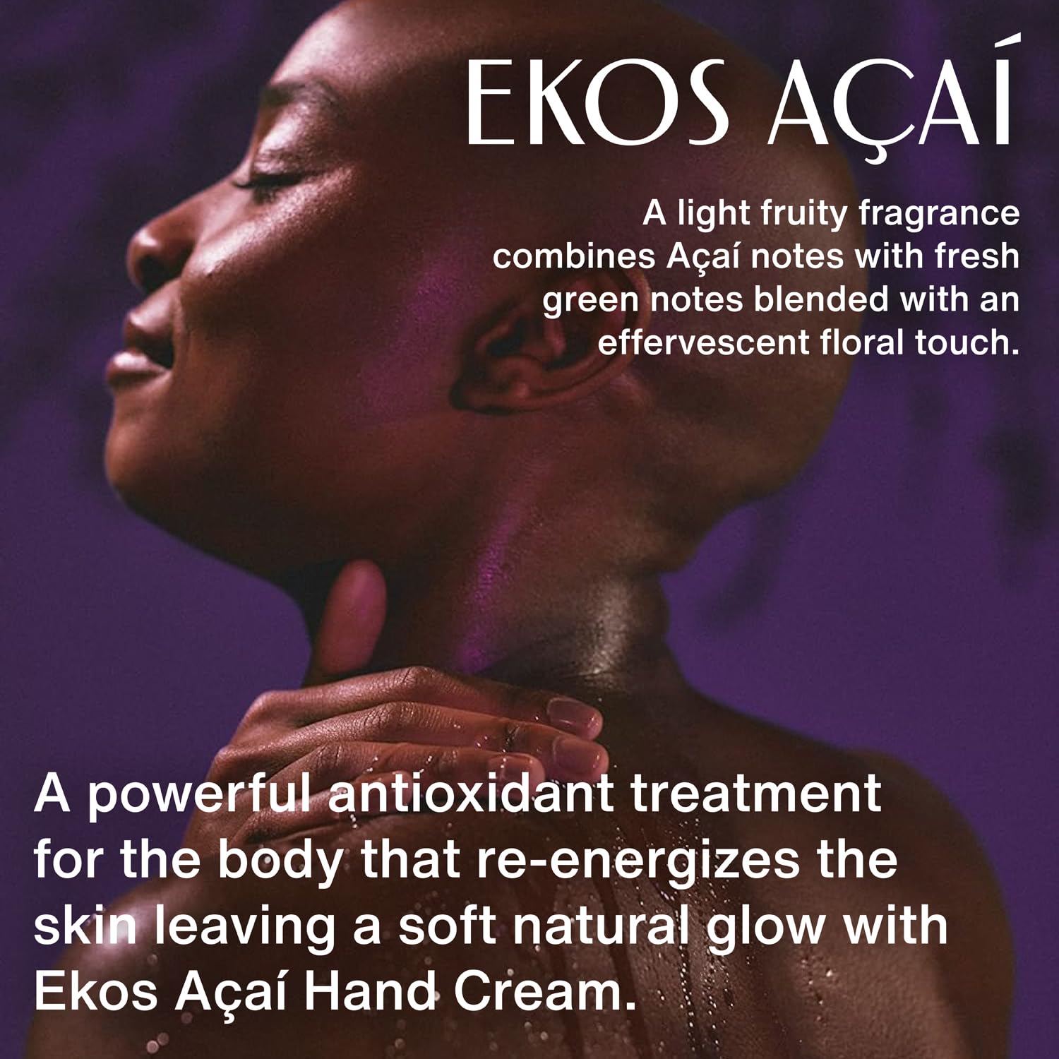Natura Ekos Acai Hand Cream packaging highlights vegan formula.