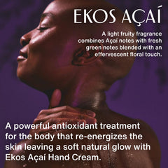 Natura Ekos Acai Hand Cream packaging highlights vegan formula.