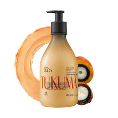 Natura Tukumã Hyaluronic Lotion bottle pours rich hydration for dry skin relief