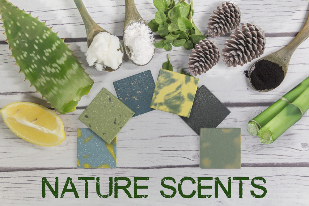 NATURAL AMERICAN ELEMENTS citrus bamboo bar soap – zesty fragrance with skin-nourishing oils.