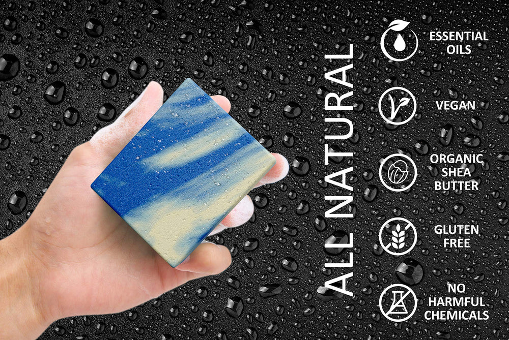 Close-up of rich lather on NATURAL AMERICAN Soldier bar.