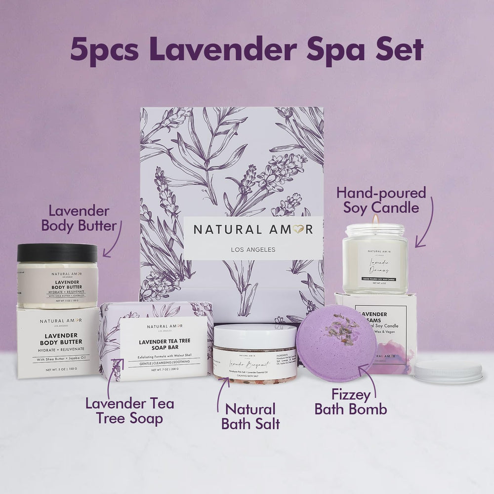 Natural Amor Los Angeles lavender body butter for daily skin nourishment.