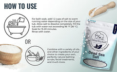Natural Elephant Dead Sea Bath Salt bath scene promoting relaxation after a long day.