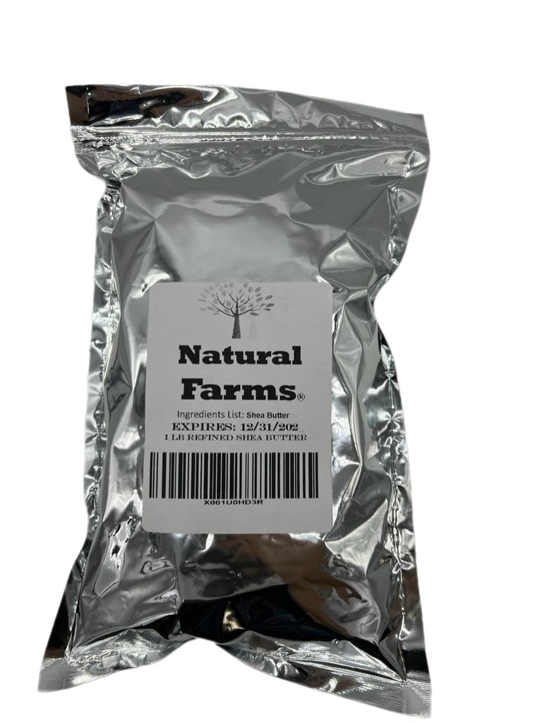Natural Farms Shea Butter jar packaging ready for skin and hair care DIYs.