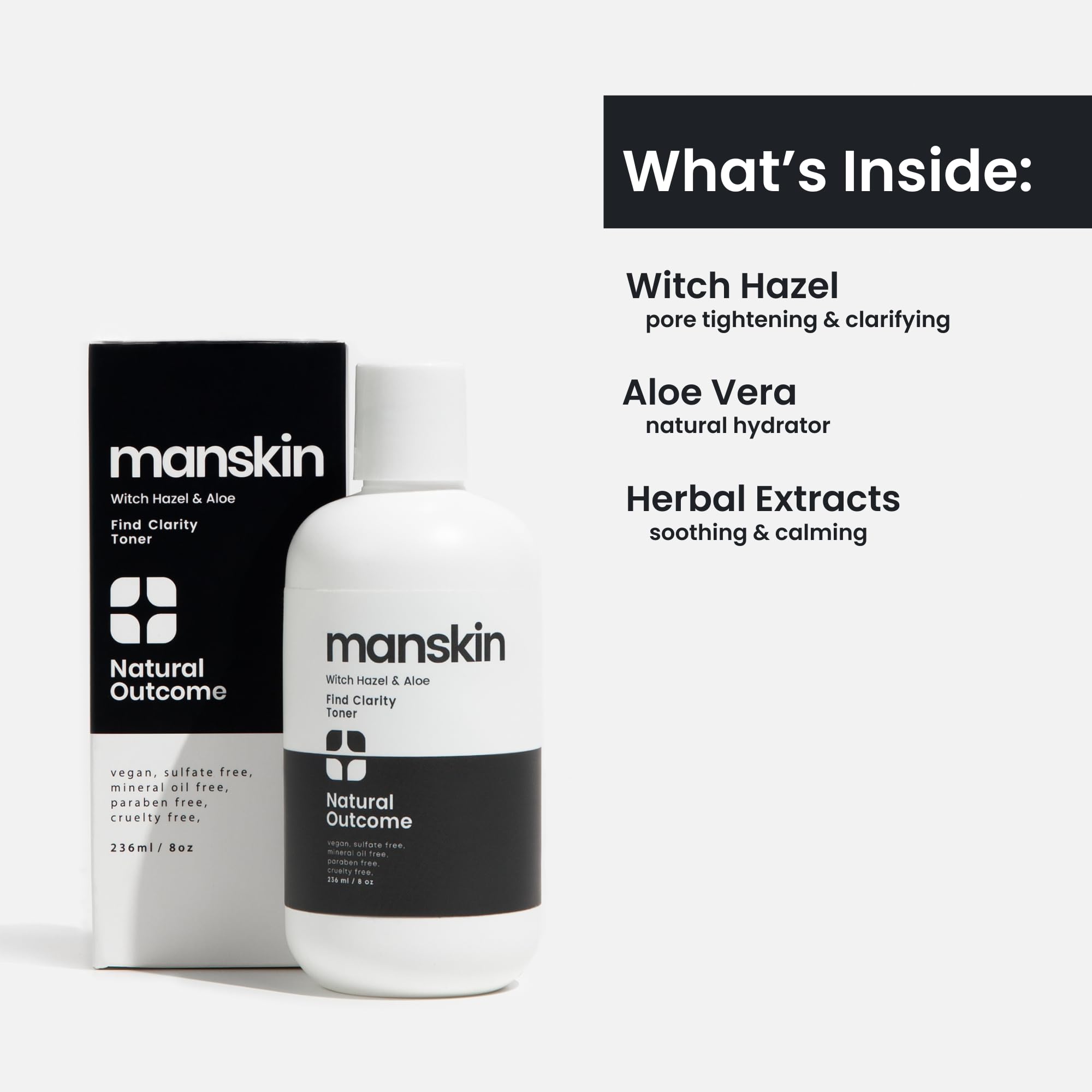 Natural Outcome Man Skin Toner in daily routine setup for hydrated skin