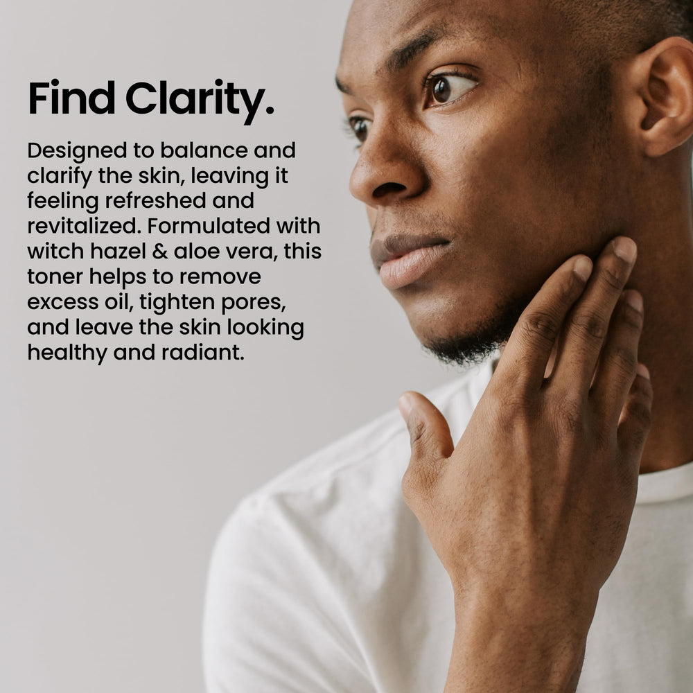 Natural Outcome Man Skin Toner with Witch Hazel and Aloe close-up on ingredients