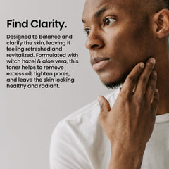 Natural Outcome Man Skin Toner with Witch Hazel and Aloe close-up on ingredients