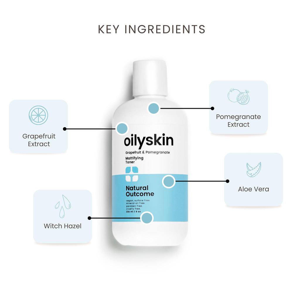 Natural Outcome Oily Skin Toner applied with a cotton pad in routine