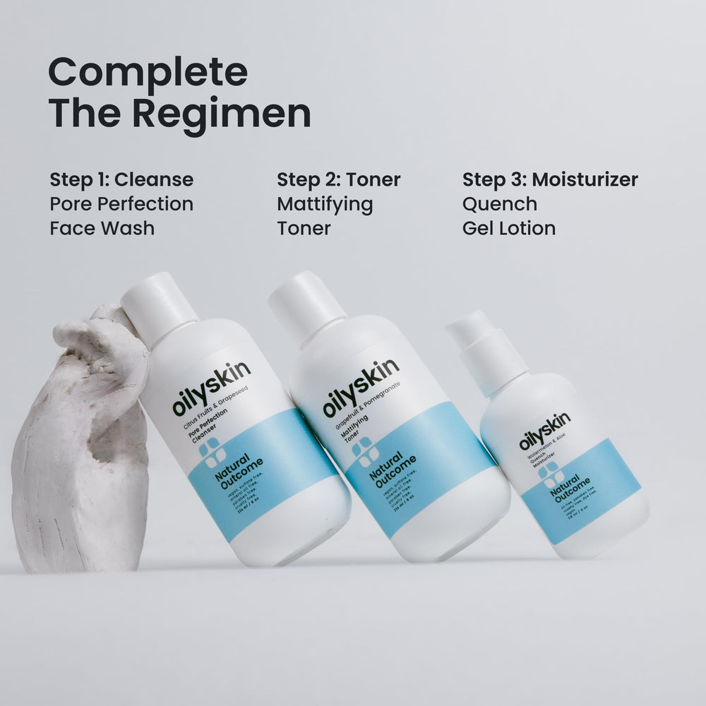 Natural Outcome Oily Skin Toner after use with a matte look